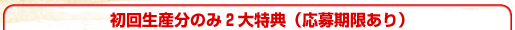 初回生産分のみ２大特典